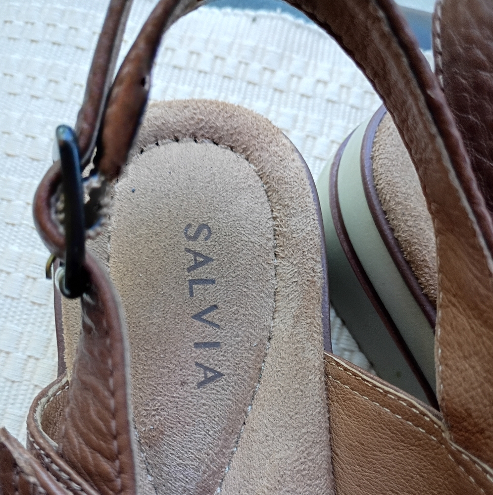 Salvia Women's Aidan In Cuoio Pebble Nappa LeatherBrand.size38/7.5.new Confition - Picture 4 of 11